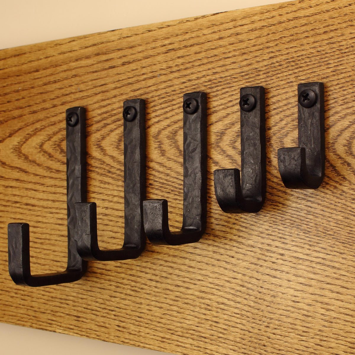Hammered Flat Bent Hook - 1/2" Wide - Individual