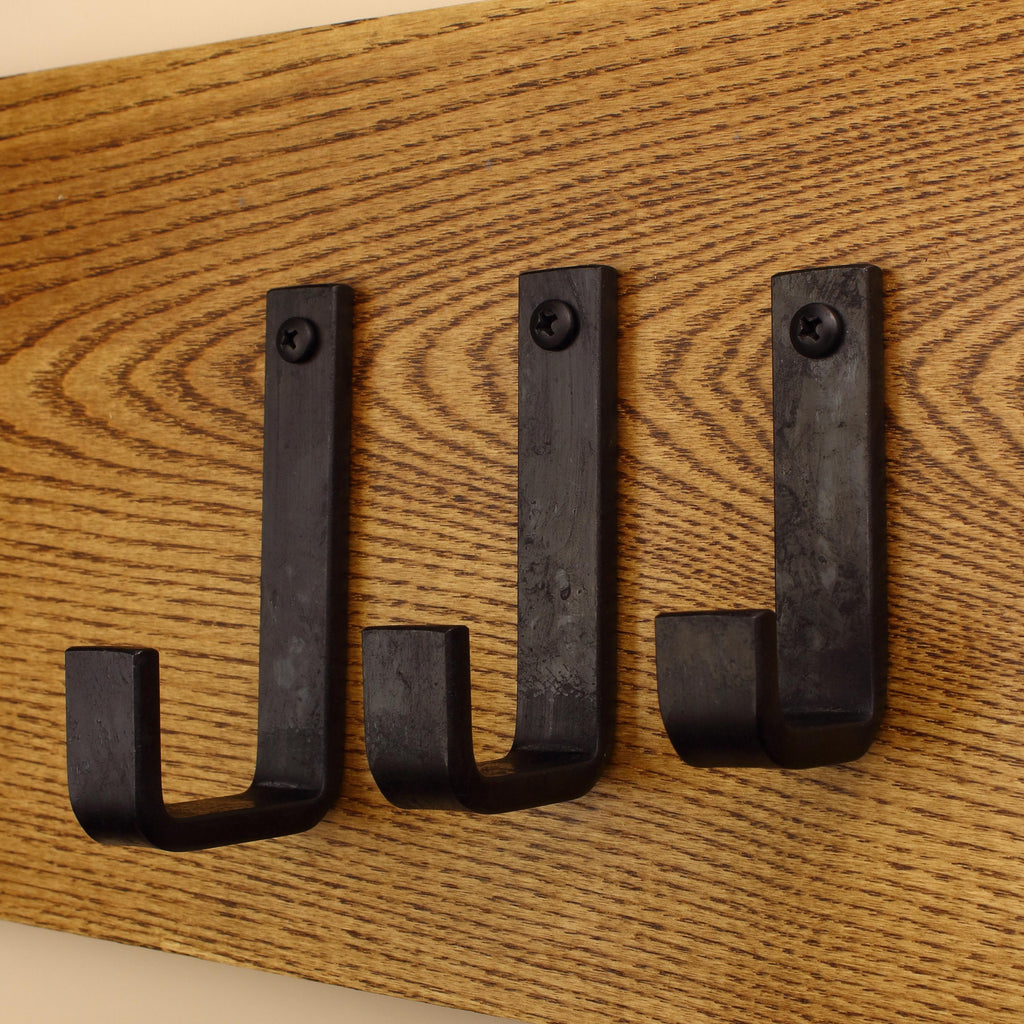 Flat Bent Hook - 3/4" Wide - Blackened - Individual