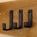 Flat Bent Hook - 3/4" Wide - Blackened - Individual