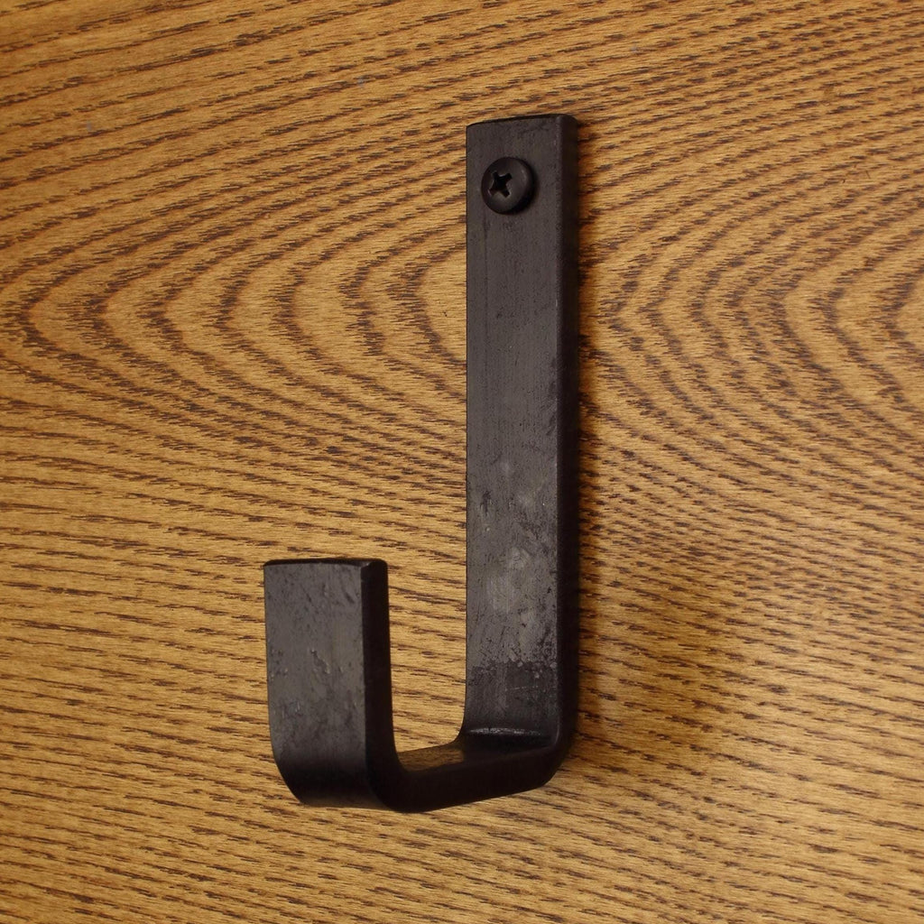Flat Bent Hook - 3/4" Wide - Blackened - Individual